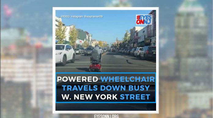 West New York Wheelchair man cruises down busy NJ Street