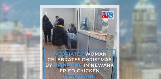 Woman urinates in NJ Chicken Restaurant Dining Area