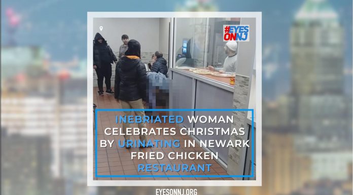 Woman urinates in NJ Chicken Restaurant Dining Area