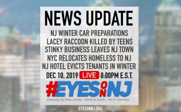 NJ Winter Car Preparations, Lacey Raccoon Killed by Teens, Stinky Business Leaves NJ Town, NYC Relocates Homeless to NJ, NJ Hotel Evicts Tenants in Winter